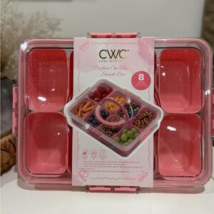 CWC Pink Sparkle On the Go Snackle Box with Compartments *BRAND NEW*